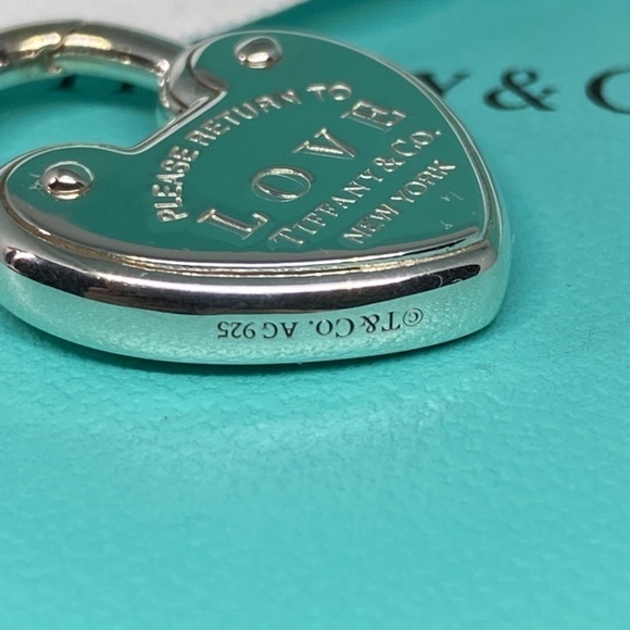 Tiffany & Co. RTT Love Heart Lock Charm Sterling Silver 925 with box - Picture 3 of 6